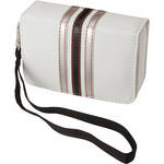 Pentax Fashion Wrist Case (White with Black Stripes)