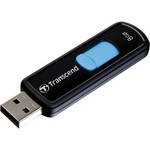Transcend JetFlash 500 8GB USB 2.0 Flash Drive (Blue Slider)