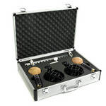 Cascade Microphones Fat Head Lundahl Ribbon Microphone Pair with Blumlein Bar (Black/Gold)