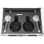 Cascade Microphones Fat Head II Ribbon Microphone Pair with Blumlein Bar (Black/Silver)