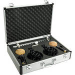 Cascade Microphones Fat Head II Lundahl Ribbon Microphone Pair with Blumlein Bar (Black/Gold)