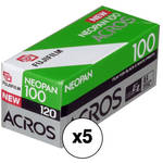 Fujifilm 120 Neopan Acros-100 Professional Black & White Print Film (5 Rolls)