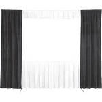 Da-Lite 36688 Wing Drapes ONLY for the 69 x 120" Fast-Fold Deluxe Frame (One Pair, Black)