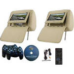Swari HRTV7BE 7" Headrest DVD Player Set (Beige)
