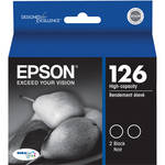 Epson T126120-D2 126 Dual (2) Pack High-Capacity Black Ink Cartridges for Workforce 520 Printers