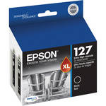 Epson T127120 127 Dual (2) Pack Extra High-Capacity Black Ink Cartridge for Stylus NX625, Workforce 630 633, 635 Printers