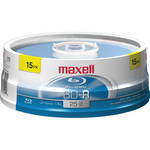 Maxell BD-R SL Write Once Blu-ray Recordable Disc (15 Pk Spindle)