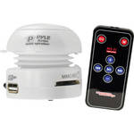 Pyle Home Bass Expanding Mini Speaker with Built-In USB and SD Card Reader (White)