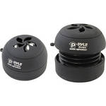 Pyle Home Bass Expanding Rechargeable Dual Mini Speakers (Black)