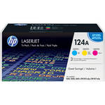 HP / Hewlett Packard 124A Tri-Pack LaserJet Toner Cartridges (Cyan, Magenta, Yellow) (CE257A)