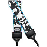 Mod Damask Camera Strap Black and White Damask Pattern