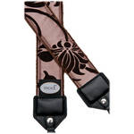 Mod Brown Vine Camera Strap Chocolate Velvet Vine Pattern