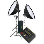 Novatron V400-D 3 FC Head Kit with 2 Softboxes and Wheeled Soft Case (115VAC)