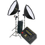 Novatron V600-D 3 FC Head Kit W/2 Softboxes and Wheeled Soft Case (115VAC)