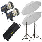 Novatron M150 2-Light Kit W/Wheeled Case, Umbrellas (120VAC)