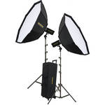 Novatron M500 2-Monolight Kit W/Wheeled Case/2 Softboxes (120VAC)
