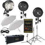 Novatron D1500 3-Head Kit W/Wheeled Case