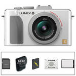 Panasonic Lumix DMC-LX5 Digital Camera with Deluxe Accessory Kit (White)