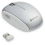 Verbatim Nano Wireless Notebook Laser Mouse (Metallic & White)