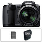 Nikon [Refurbished] Coolpix L110 Digital Camera (Black) with Accessory Kit
