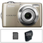 Nikon [Refurbished] Coolpix L22 Digital Camera with Accessory Kit (Silver)