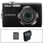Nikon [Refurbished] CoolPix S3000 Digital Camera with Accessory Kit (Black)