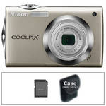 Nikon [Refurbished] Coolpix S4000 Digital Camera with Accessory Kit (Silver)
