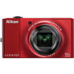 Nikon [Refurbished] CoolPix S8000 Digital Camera with Accessory Kit (Red)