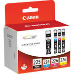 Canon PGI-225/CLI-226 4 Color Pack (Pigment Black, Cyan, Magenta, Yellow)