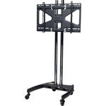Premier Mounts Mobile Cart Combination (Includes PSD-BW Cart (Chrome) & CTM-MS2 Tilting Mount (Black)