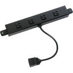 Bretford Modesty Panel Power Strip (4-Outlets, 17.75 x 2.5 x 1.5")