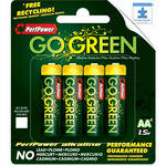 PerfPower Go Green AA Alkaline Battery (4-Pack)