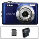 Nikon [Refurbished] Coolpix L22 Digital Camera with Accessory Kit (Blue)