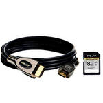 PNY Technologies 10' (3 m) HDMI Mini to HDMI Cable w/ 8GB High Speed SDHC Memory Card