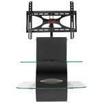 Z-Line Black Wall Furniture System with Integrated Mount