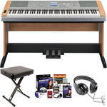 Yamaha DGX-640 Portable Grand Piano Complete Bundle (Cherry)
