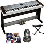 Yamaha DGX-640 Portable Grand Piano Complete Bundle (Walnut)