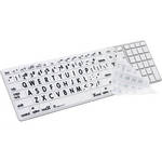 LogicKeyboard XL Print LogicSkin Transparent Keyboard Cover with Large Print for Apple Ultra Thin Aluminum Keyboard (Black on White)