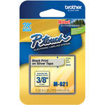 Brother 0.35" Black on Silver "M" Labeling Tape (26.2' Roll)
