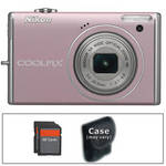 Nikon [Refurbished] CoolPix S640 Digital Camera (Pink) with Accessory Kit
