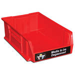 Garner Red "Media to be Degaussed" Bin for HD-3WXL