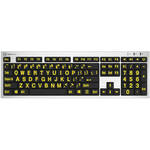 LogicKeyboard XLPrint PC Slim Line Keyboard with Large Print (Yellow on Black)