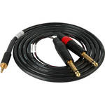 Sescom SES-IPOD-QTRM06 3.5mm Stereo to Dual 1/4" Mono Audio Cable (6')