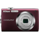 Nikon [Refurbished] CoolPix S3000 Digital Camera with Deluxe Accessory Kit (Plum)