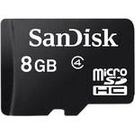 SanDisk 8GB microSDHC Memory Card Class 4 With SD Adapter