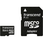 Transcend 8GB microSDHC Memory Card Class 6 With microSD Adapter