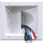 Peerless Industries Recessed Low Voltage Media Plate with Duplex Surge Suppressor