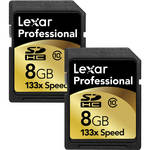 Lexar 8GB SDHC Memory Card Professional Class 10 - 2-Pack