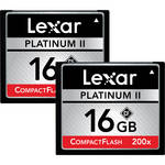 Lexar 16GB CompactFlash Memory Card Platinum II 200x UDMA - 2-Pack