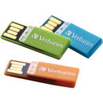 Verbatim 4GB Clip-it USB Drive (3-Pack, Orange / Blue / Green)